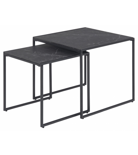 Konferenčný stolík Infinity (SADA 2 ks), 50 cm, čierna