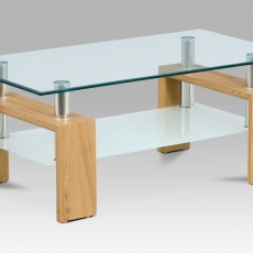 Konferenčný stolík Irma, 110 cm, číra/divoký dub - 1