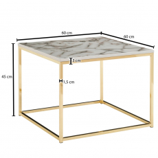 Konferenčný stolík Jelius, 60 cm, zlatá - 4