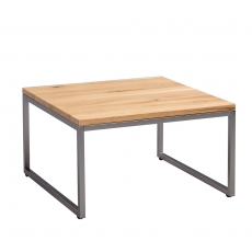 Konferenčný stolík Jessica nízky, 60 cm, nerez/divoký dub - 1
