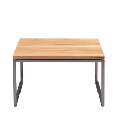 Konferenčný stolík Jessica nízky, 60 cm, nerez/divoký dub - 3