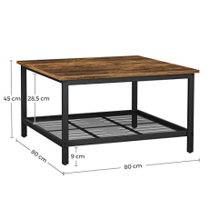 Konferenčný stolík Joel, 80 cm, hnedá - 5