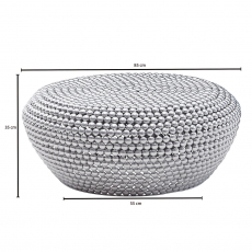 Konferenčný stolík Juhana, 85 cm, strieborná - 4