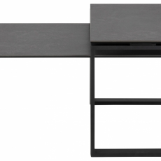 Konferenčný stolík Katrine (SADA 2ks), 115 cm, čierna - 2