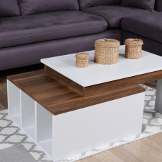 Konferenčný stolík Kolarado, 90 cm, biela / dub - 5