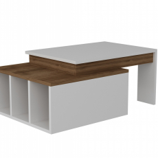 Konferenčný stolík Kolarado, 90 cm, biela / dub - 7