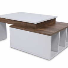 Konferenčný stolík Kolarado, 90 cm, biela / dub - 8