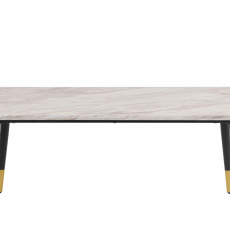 Konferenčný stolík Matcha, 110 cm, mramor / biela - 2