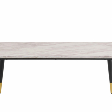 Konferenčný stolík Matcha, 110 cm, mramor / biela - 2