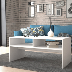 Konferenčný stolík Mesa, 90 cm, biela matná - 2