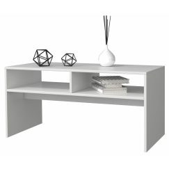 Konferenčný stolík Mesa, 90 cm, biela matná