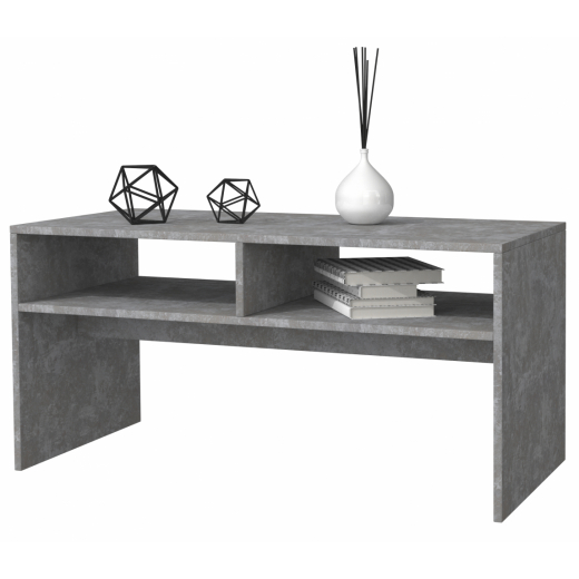 Konferenčný stolík Mesa, 90 cm, tmavý betón - 1