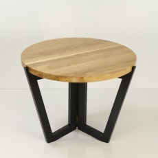 Konferenčný stolík Mollen, 60 cm, čierna/dub - 2