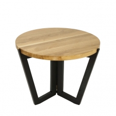 Konferenčný stolík Mollen, 60 cm, čierna/dub - 1