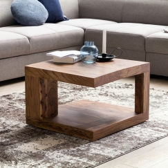 Konferenčný stolík Mumbai, 58 cm, masív sheesham