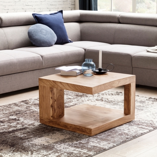 Konferenčný stolík Mumbai, 90 cm, masív agát - 1