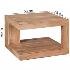 Konferenčný stolík Mumbai, 90 cm, masív agát - 3