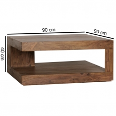 Konferenčný stolík Mumbai, 90 cm, masív sheesham - 3