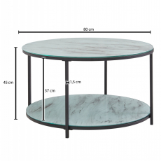 Konferenčný stolík Nordic, 80 cm, čierna - 4