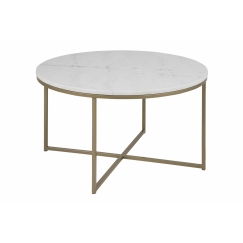 Konferenčný stolík okrúhly Alma I, 80 cm, zlatá