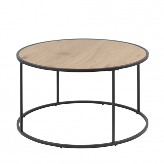 Konferenčný stolík okrúhly Seashell, 80 cm, dub