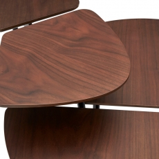 Konferenčný stolík Olien (SADA 2ks), 120 cm, tmavo hnedá - 3