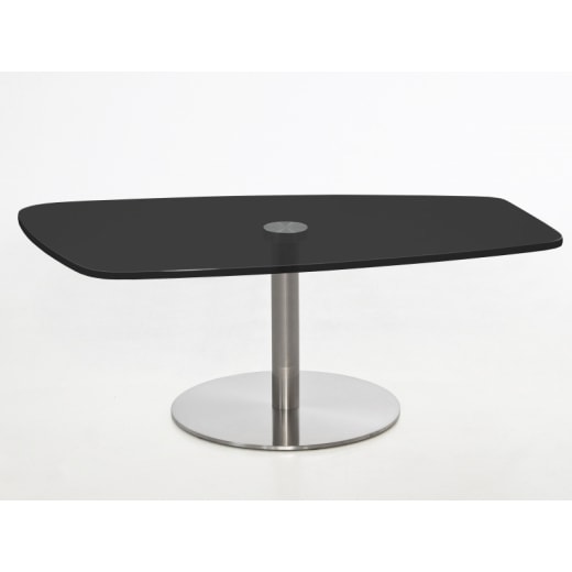 Konferenčný stolík Organic 110 cm, čierne sklo - 1