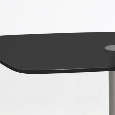 Konferenčný stolík Organic 110 cm, čierne sklo - 2