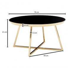 Konferenčný stolík Polen, 76 cm, čierna - 4