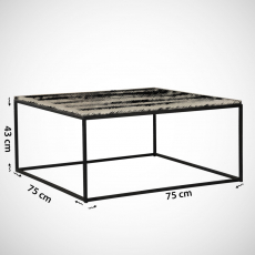 Konferenčný stolík Poly, 75 cm, čierna - 3
