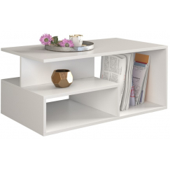 Konferenčný stolík Prima, 90 cm, biela