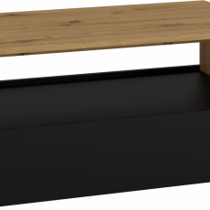 Konferenčný stolík Rebel, 90 cm, dub / čierna matná - 3