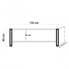 Konferenčný stolík Rectus, 110 cm, borovica - 4