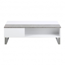 Konferenčný stolík Rosemary, 110 cm, biela/betón - 3