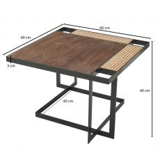 Konferenčný stolík Ruba, 60 cm, masív mango - 3