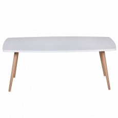 Konferenčný stolík Scanio, 110 cm, biela/buk - 4