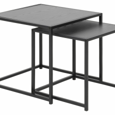Konferenčný stolík Seaford, (SADA 2 ks), čierna - 1