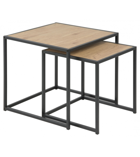Konferenčný stolík Seaford, (SADA 2 ks), dub