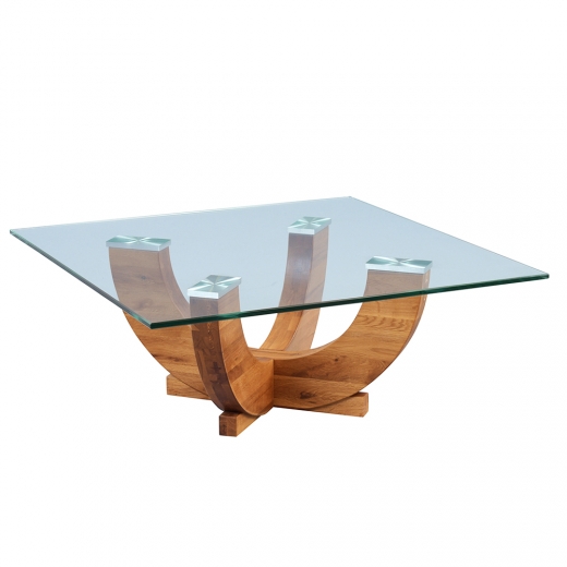 Konferenčný stolík sklenený Leon, 85 cm - 1