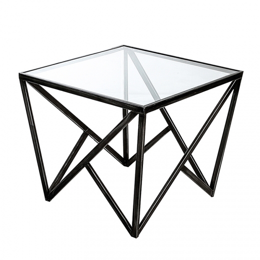 Konferenčný stolík sklenený Loft nízky, 60 cm - 1