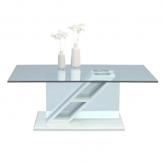 Konferenčný stolík sklenený Marvin, 110 cm - 1