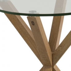 Konferenčný stolík Skyline, 50 cm, dub/číra - 3