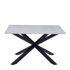 Konferenčný stolík Skyline, 80 cm, mramor/čierna - 2