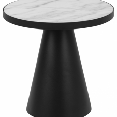Konferenčný stolík Soli, 46 cm, čierna/biela - 1