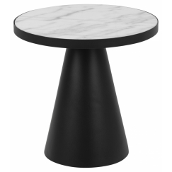 Konferenčný stolík Soli, 46 cm, čierna/biela