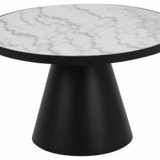 Konferenčný stolík Soli, 66 cm, čierna/biela - 1