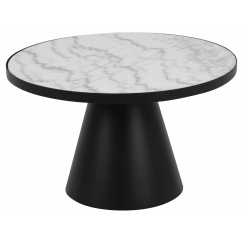 Konferenčný stolík Soli, 66 cm, čierna/biela