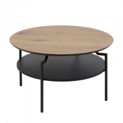 Konferenčný stolík Staden, 80 cm, dub/čierna
