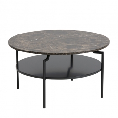 Konferenčný stolík Staden, 80 cm, hnedá/čierna