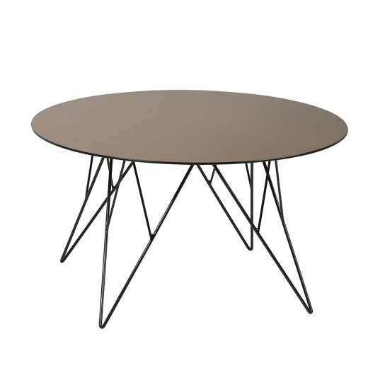 Konferenčný stolík Stark, 80 cm, sklo bronz - 1